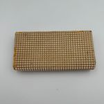 Vintage JR Made in USA Beaded Clutch Purse Evening Bag Elegant Party Tan Photo 2