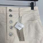 Banana Republic  Button Fly Jean Skirt Size 2 Petite 2P Cream NEW Casual Modern Photo 1
