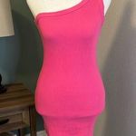 Urban Outfitters  Bodycon Ribbed Cotton Pink Dress Size Medium Photo 0