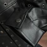 Steve Madden NWT Gabana Faux Leather Grommet Jacket Oversized XS Photo 7