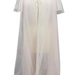 Vanity Fair Vintage 1950s White Sheer Lingerie Nightgown Babydoll & Robe S Photo 0