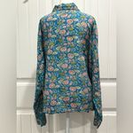 Natural Life Floral Button-Up Top - Blue and Pink Photo 1