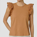 joe's jeans Joe’s eyelet flutter Sleeve Top SZ:M Photo 0