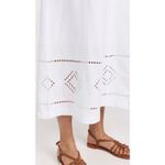 Madewell  Embroidered Eyelet Tie Back Cami Midi Dress Size 10 White Photo 2