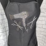 Big accessories cosmetologist apron w/front pockets black w/silver studs Photo 3