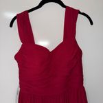NEW Azazie Zapheira A-Line Ruched Chiffon Bridesmaid Wedding Dress Burgundy C Photo 1