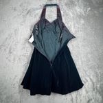 Zum Zum Dress Womens 3 4 Green Taffeta Shimmer Halter Formal 90s Y2K Vintage Size undefined Photo 3