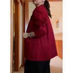 Nordstrom Vintage 90s Red Rayon Blazer Women Size Medium Photo 7