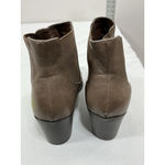 Forever 21 Womans Pullon Booties 7 Brown Block Heel Elastic ankle Almond Toe Photo 4