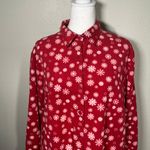The Vintage Shop Vintage Snowflake Fleece Button Down Photo 1
