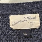 Universal Threads  Blue Waffle Knit Cardigan Organic Cotton Blend Sweater Sz L Photo 3