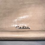 Carlos Falchi • Crocodile Embossed Tote Bag Faux Leather Large Roomy Gray Photo 1