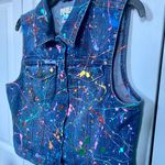 Loft Rainbow Painted Jean Vest Photo 4
