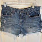 Calvin Klein Jeans Calvin Klein Jeans Denim Shorts Womens 28/6 Blue Frayed Hem Distressed Photo 0