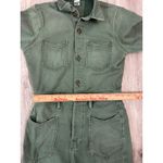 NSF Clothing Green Utility Jumpsuit Flare Leg Button Up Women's Size 26 Photo 5