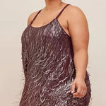 Torrid NWT Mini Sequin Fringe Dress Sleeveless Sz Sz Purple Party NYE Photo 0