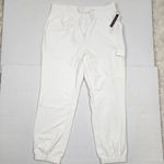 Nanette Lepore Play Ivory Cargo Joggers Casual Pants Pocket Size L Photo 2