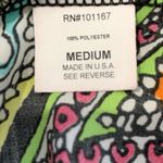 cha cha vente  Blouse Top Multi Color Paisley Tie Front Waist Top Size Medium Photo 4