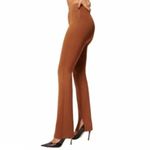 Good American Women's Slim Flare Scuba High Rise Pants In Burnt Caramel Size M Photo 1