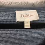 Anthropologie Deletta Thea Peplum Top Blue Size M Photo 3