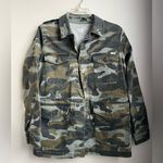Mother Loose Camo Cotton Linen Blend Jacket‎ EUC Size XS Photo 1