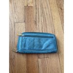 Fossil  turquoise Leather Bird Appliqué Zip-Around Wallet Embroidered Boho Festiv Photo 6