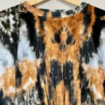 Topshop Women’s Tie Dye Long Sleeve Velvet Velour Smocked Cropped Pullover Sz 6 Photo 1