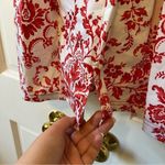 Vintage Red and White Jacquard Mini Dress Size 5/6 Photo 3
