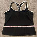 Victoria's Secret  Black Swim/Workout Tank with Cream Accents | Size XL Photo 7