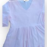Fancyinn  Pink Tiered Ruffled Lined Tunic Shift Dress Size‎ L Photo 6