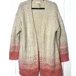 Prómesa Promesa Beige Pink Ombre Open Knit Cardigan Long Sweater Size Medium Large Photo 4