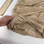 Tiger Mist  Satin Beige One Shoulder Dress Photo 5