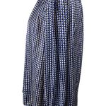 H&M New Geo Print Blouse Top Blue Black Size L Large Mock Neck Photo 1