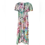 Vintage Brenner Floral Maxi Dress Tie Front Size 5/6 Made in USA Photo 6