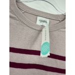 Stitches Stripes Striped Crew Neck Sweater Light Pink Burgundy Women's Size M Size M Photo 2