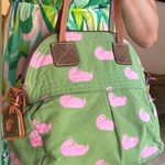 Dooney & Bourke RARE🔥Authentic Leather/cotton Duck print Satchel/Shoulder bag Photo 4