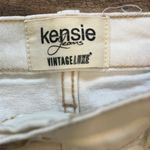 Kensie Vintage Luxe Button Down Cream Mini Denim Skirt Womens Size 10 A Line Photo 4