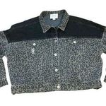 HYFVE Cowgirl Leopard Crop Denim Jacket Photo 0