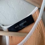 San Sloane Dress Adrian Ribbed Peach Cut Out Plunge Bodycon Midi Dress Medium Photo 4