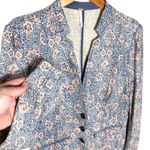 Free People  Y2K Women’s French Blue Floral Print 3 Button Blazer Photo 1