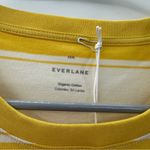 Everlane  The Organic Cotton Box-Cut Tee Shirt in Yellow Stripe Sz‎ XXXL NEW Photo 2