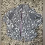 Lululemon Travel To Track Full Zip Jacket White Floral Women’s Small Photo 0