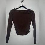 SheIn brown long sleeve crop top Photo 1