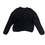 Universal Threads Universal Thread Women's XL Black Ribbed Knit Pullover Crewneck Sweater Photo 3