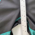 ASICS  D1 Leggings Womens XS Athletic Side Pockets Black Green Stripes Activewear Photo 8