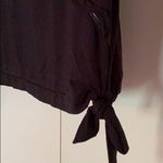 J.Crew Mercantile BLACK top shirt large L NEW NWT side tie versatile long sleeve Photo 3