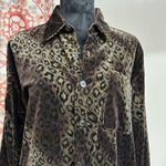 True Grit Vintage Crushed Cotton-Velvet Cheetah Print. Lined Jacket-Shirt Photo 3