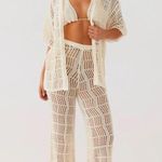 Peppermayo  Cabo paradise crochet knit pant S/M Photo 3