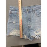 Levi's Women's Size 31 Denim 501 Shorts Distressed Ripped Frayed Hem Light Wash Photo 12
