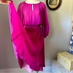 Vintage 1970s magenta silk disco dress Photo 2